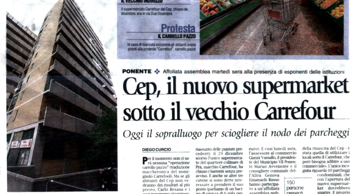 Il nuovo supermarket sotto il vecchio Carrefour