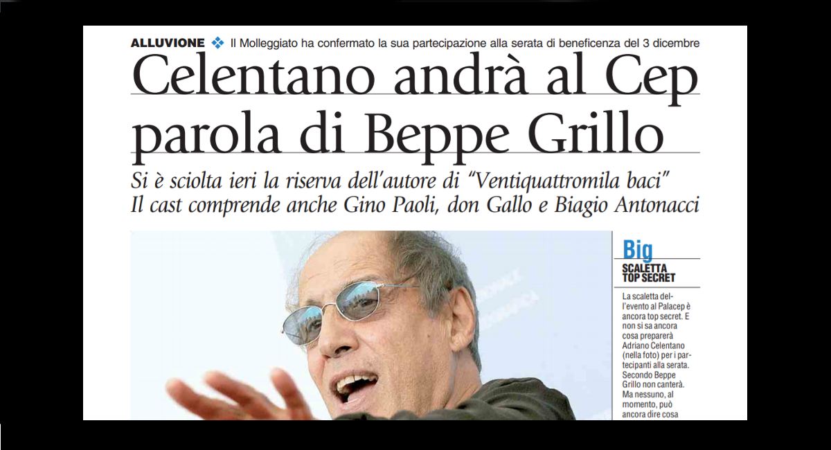 Celentano andrà al Cep