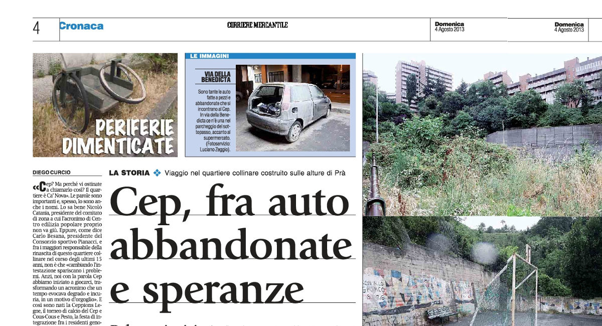 Cep, fra auto abbandonate e speranze