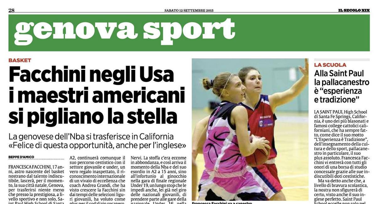 Francesca vola negli USA…