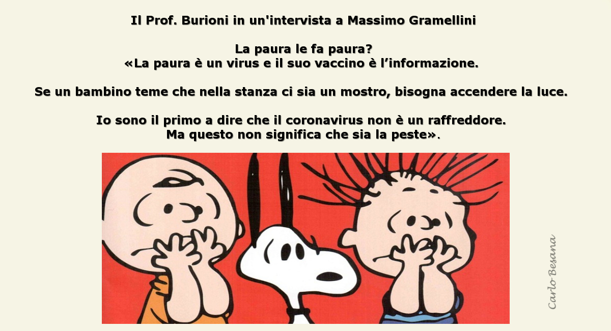 “La paura è un virus e il suo vaccino è l’informazione”