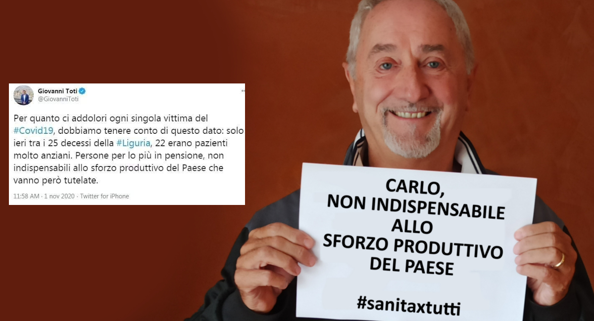 anziani non indispensabili allo sforzo produttivo del paese…